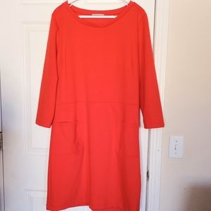 Gap burnt Orange stretch pockets front dress